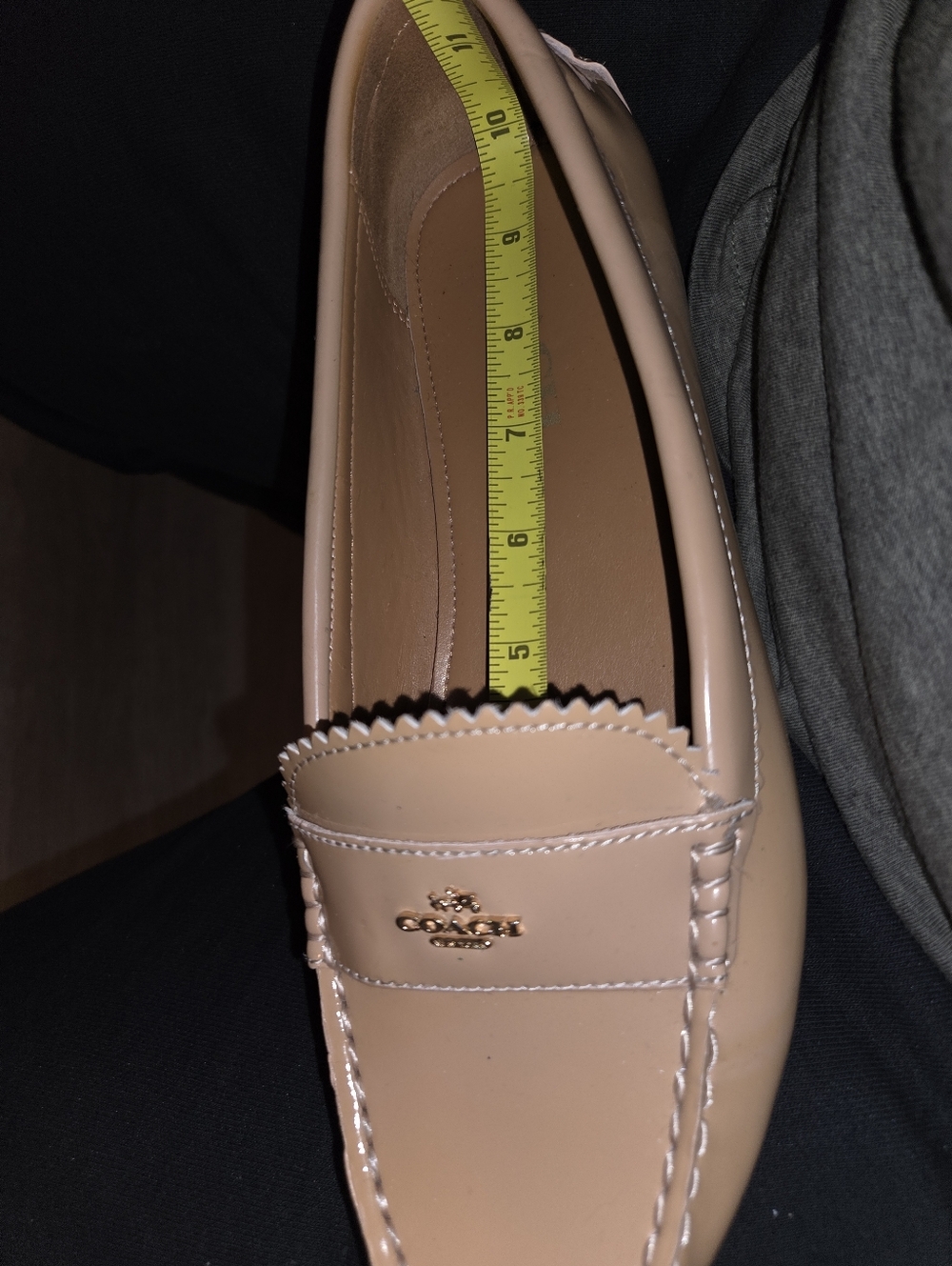 Women's Coach Odette Patent Leather Loafer Tan US 8.5 - Picture 14 of 14